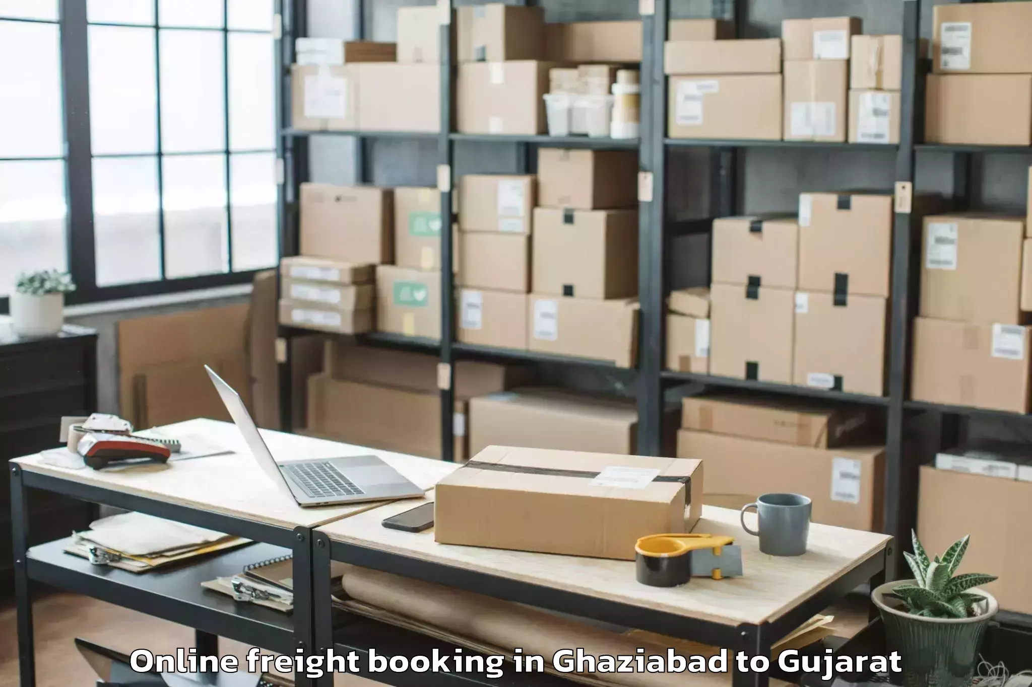 Efficient Ghaziabad to Lodhika Online Freight Booking